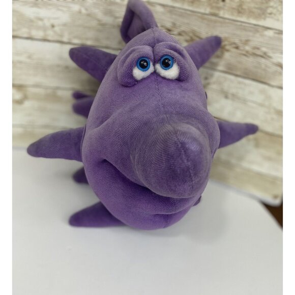 Funny Friends Fish Plush Purple Blue Eyes 8" x 14" Soft Jennifer Mazur Toy - Picture 13 of 13